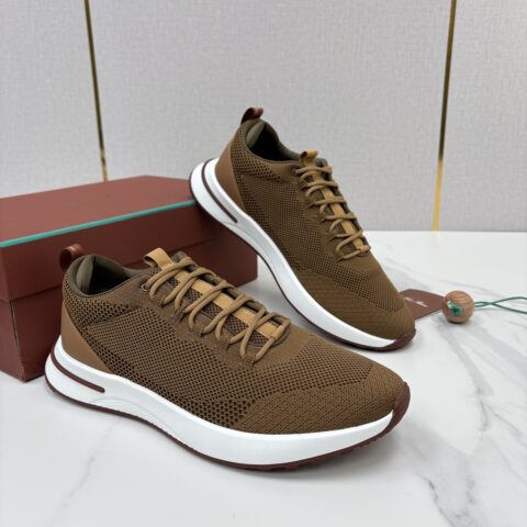 Loro Piana  Week End Walk 男士网面牛皮拼接休闲运动鞋