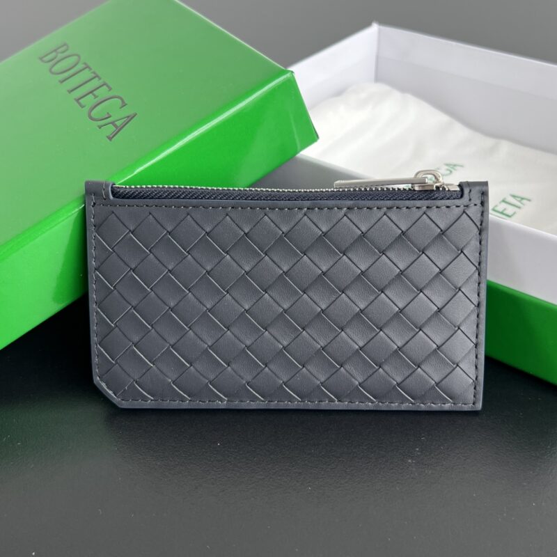 BV 拉链竖款卡包 805827 太空灰
