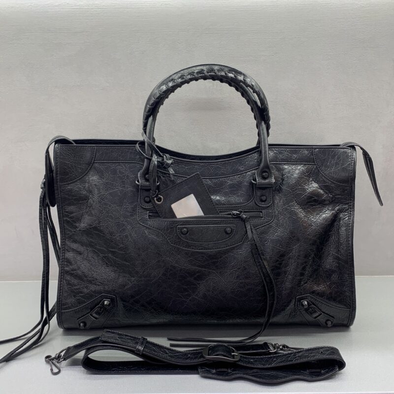 Balenciaga 最具标志性手袋Le City系列 型号084022【超大号】黑色黑扣