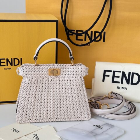 FENDI Peekaboo ISeeU全新系列全皮编织款 款号80138s