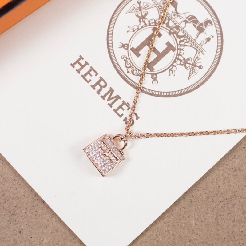 HERMES kelly满钻包包项链