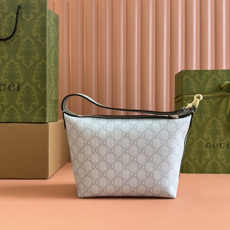 GUCCI Ophidia系列超迷你肩背包 型号：795170灰蓝/pvc