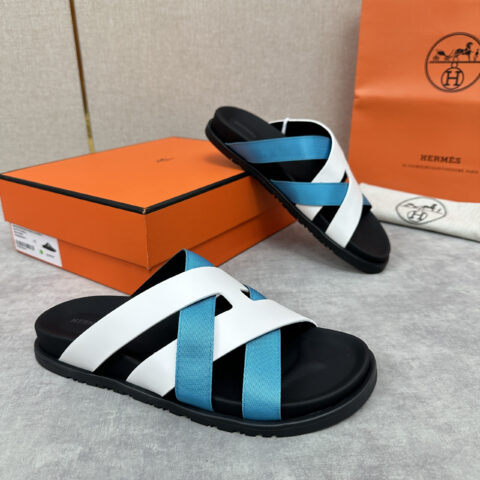 HERMES 最新经典男款 Kazimir 拖鞋