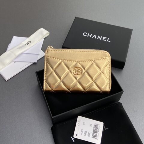 CHANEL 小香小拉链包卡包系列 编号:3179  金羊金