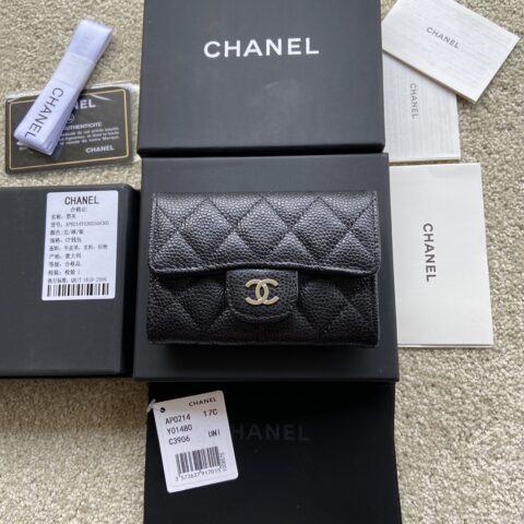 CHANEL 小香进口意大利皮 货号:AP0214 黑色球纹银色钢唛