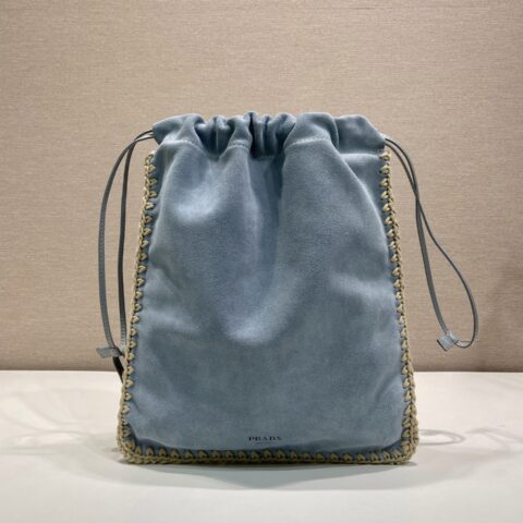 PRADA 新品手包🎉1NK063编织麂皮