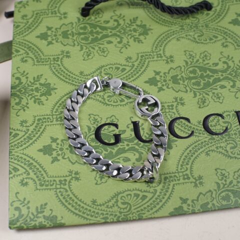 GUCCI 双g粗链手链