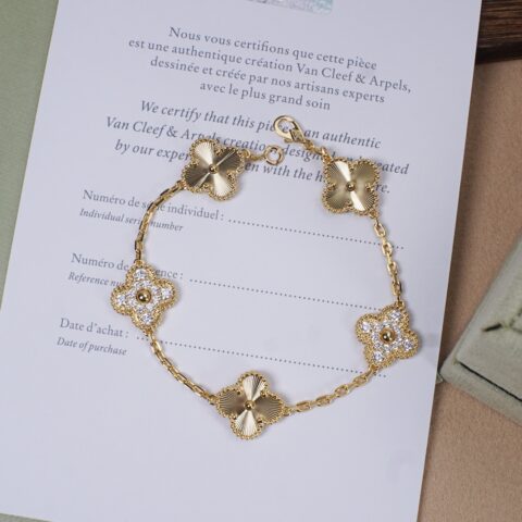Van Cleef&Arpels vca五花间钻镭射手链