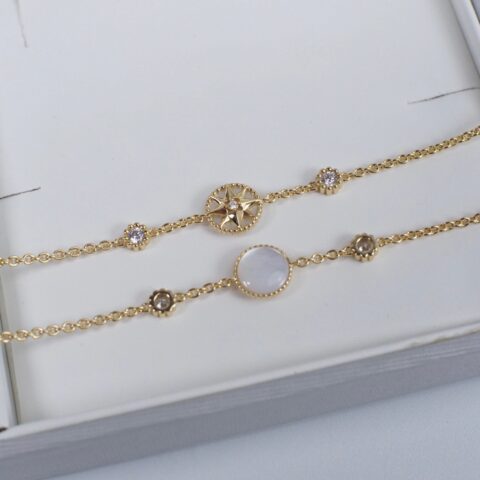 DIOR 双钻迷你罗盘手链