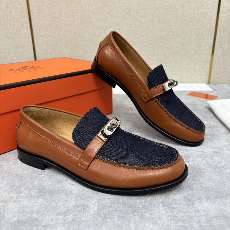 HERMES   新品Destin 牛仔乐福鞋