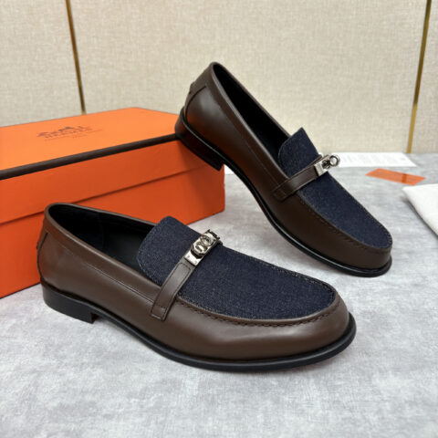 HERMES   新品Destin 牛仔乐福鞋