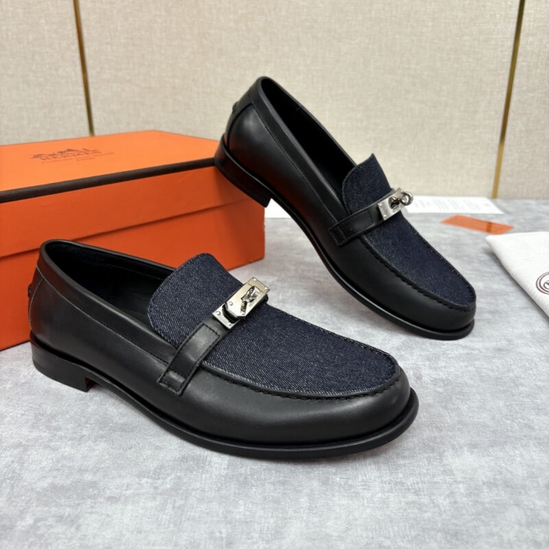 HERMES  新品Destin 牛仔乐福鞋