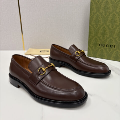 GUCCI 新品男士马衔扣乐福鞋皮鞋