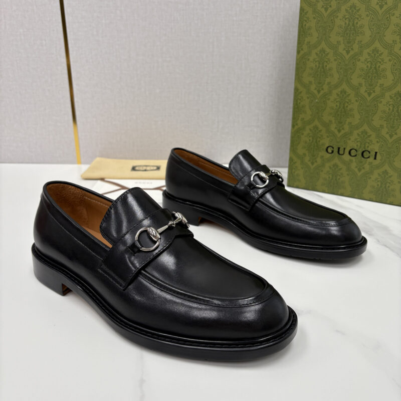 GUCCI 新品男士马衔扣乐福鞋皮鞋