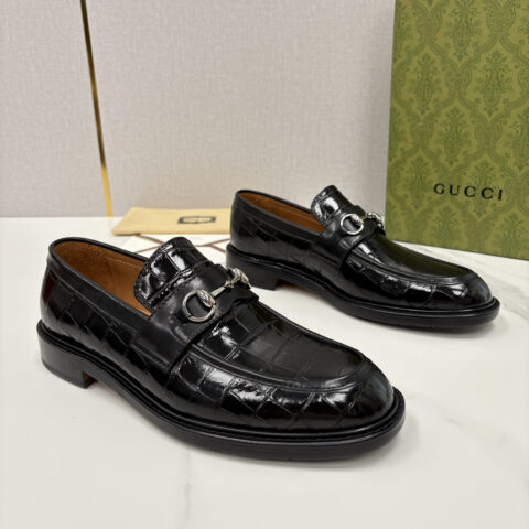GUCCI 新品男士马衔扣乐福鞋皮鞋