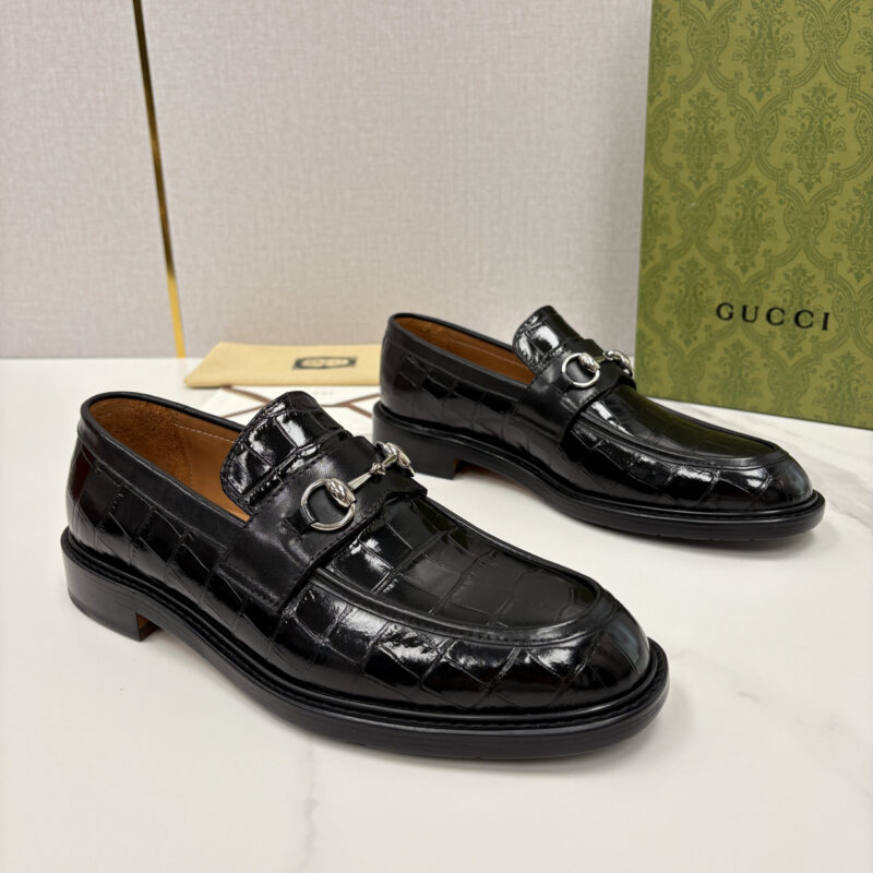 GUCCI 新品男士马衔扣乐福鞋皮鞋