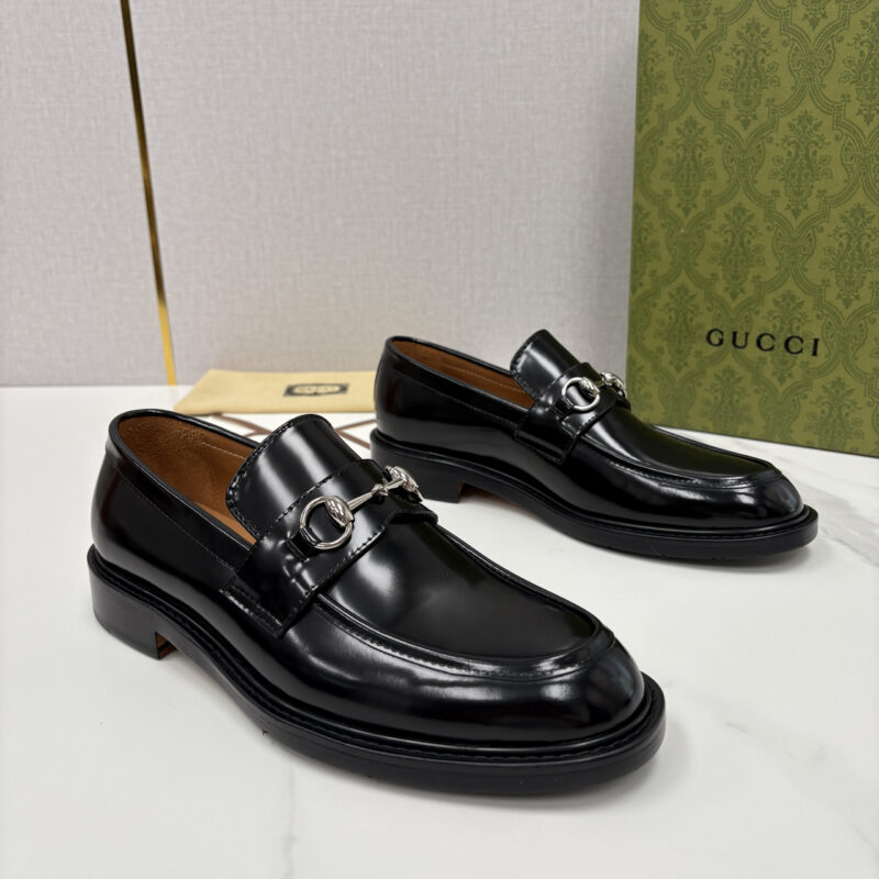 GUCCI 新品男士马衔扣乐福鞋皮鞋