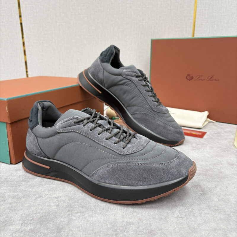 Loro Piana Week End Walk 男士网面牛皮拼接休闲运动鞋