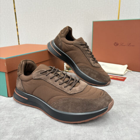 Loro Piana Week End Walk 男士网面牛皮拼接休闲运动鞋