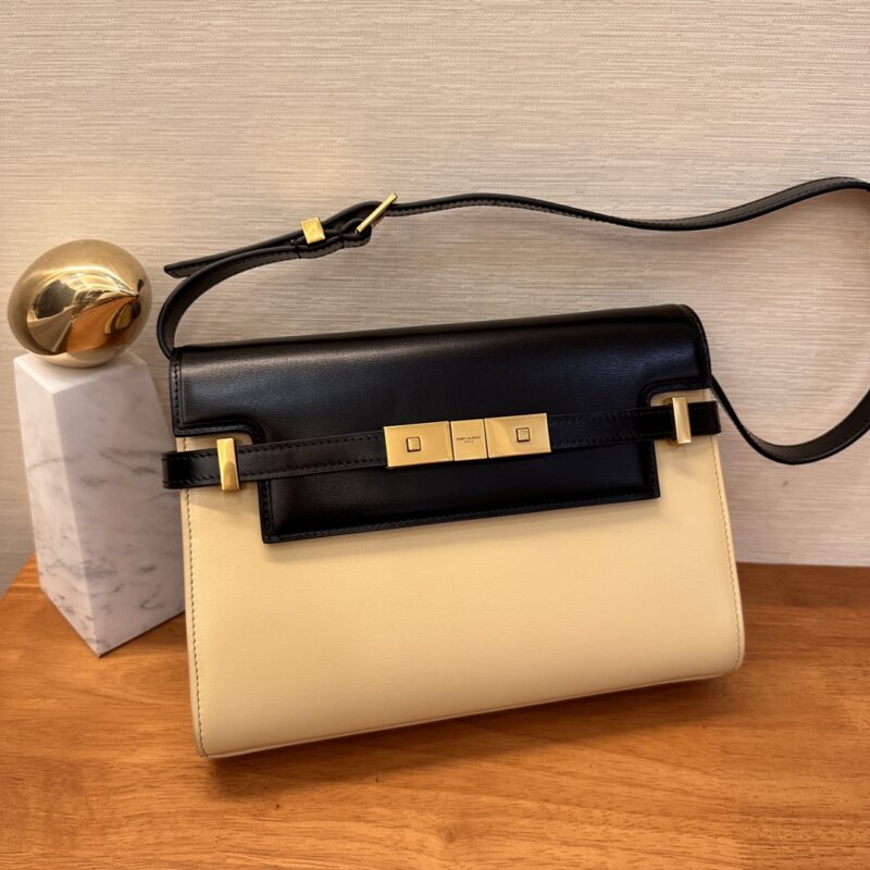 YSL 𝙈𝙖𝙣𝙝𝙖𝙩𝙩𝙖𝙣 𝙗𝙖𝙜.型号:675626黑配杏