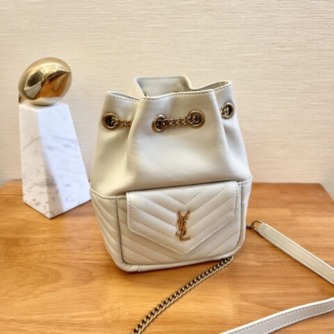 YSL 𝗝𝗼𝗲_ 迷你水桶包 型号：701631白色