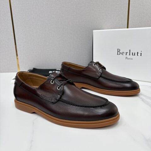 BERLUTI  休闲系带乐福船鞋