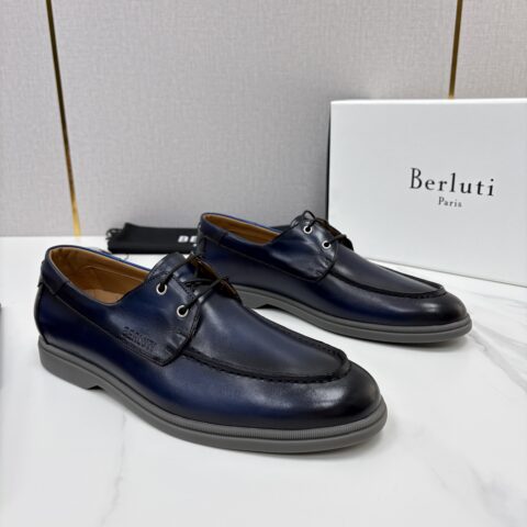 BERLUTI  休闲系带乐福船鞋