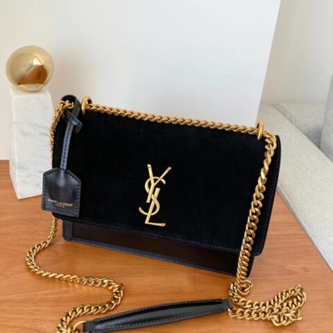 YSL 𝑺𝒖𝒏𝒔𝒆𝒕 𝟮𝟮𝒄𝒎 型号：442906 磨砂黑色