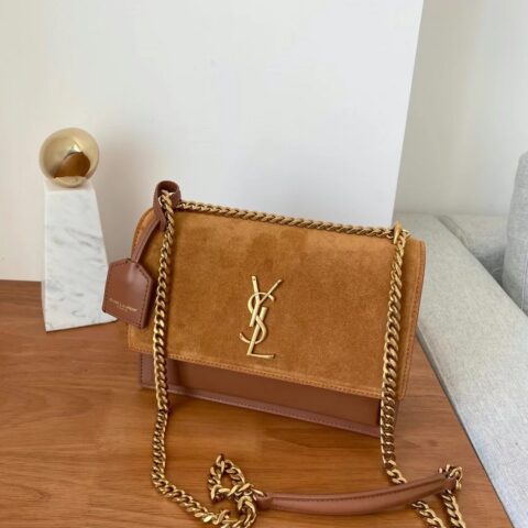 YSL 𝑺𝒖𝒏𝒔𝒆𝒕 𝟮𝟮𝒄𝒎  型号：442906 磨砂棕色