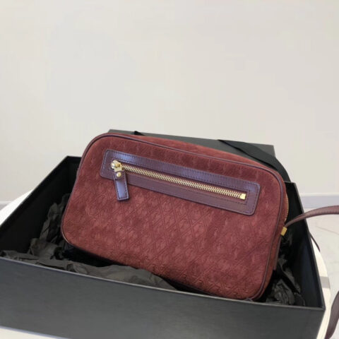 YSL all over 相机包 113415枣红