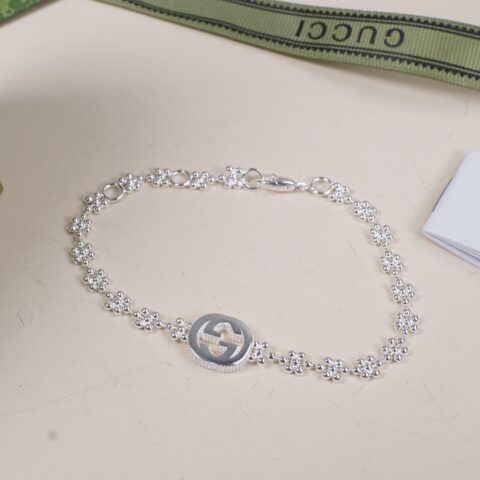GUCCI 互扣式双g雪花手链