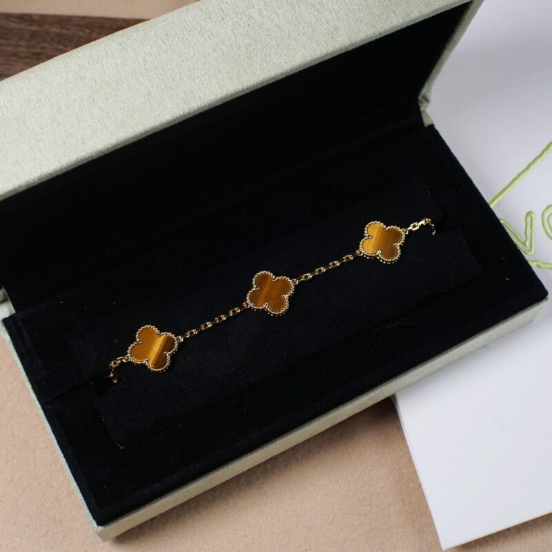 Van Cleef&Arpels Vca限量版虎眼石五花手链