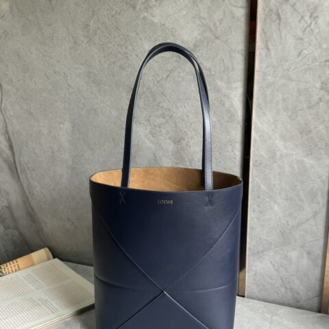 LOEWE puzzle fold 系列可折叠托特包 0693海军蓝