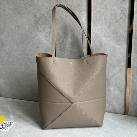 LOEWE puzzle fold 系列可折叠托特包 0693灰褐色