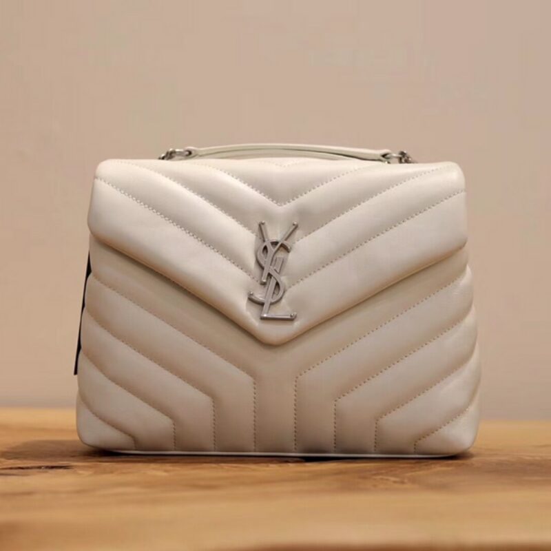 YSL 𝙇𝙤𝙪𝙇𝙤𝙪 𝙔形挎包 𝟮𝟰𝙘𝙢298815灰白色