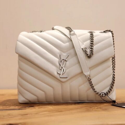 YSL  𝙇𝙤𝙪𝙇𝙤𝙪 𝙔形挎包 𝟯𝟮𝙘𝙢298915 灰白色