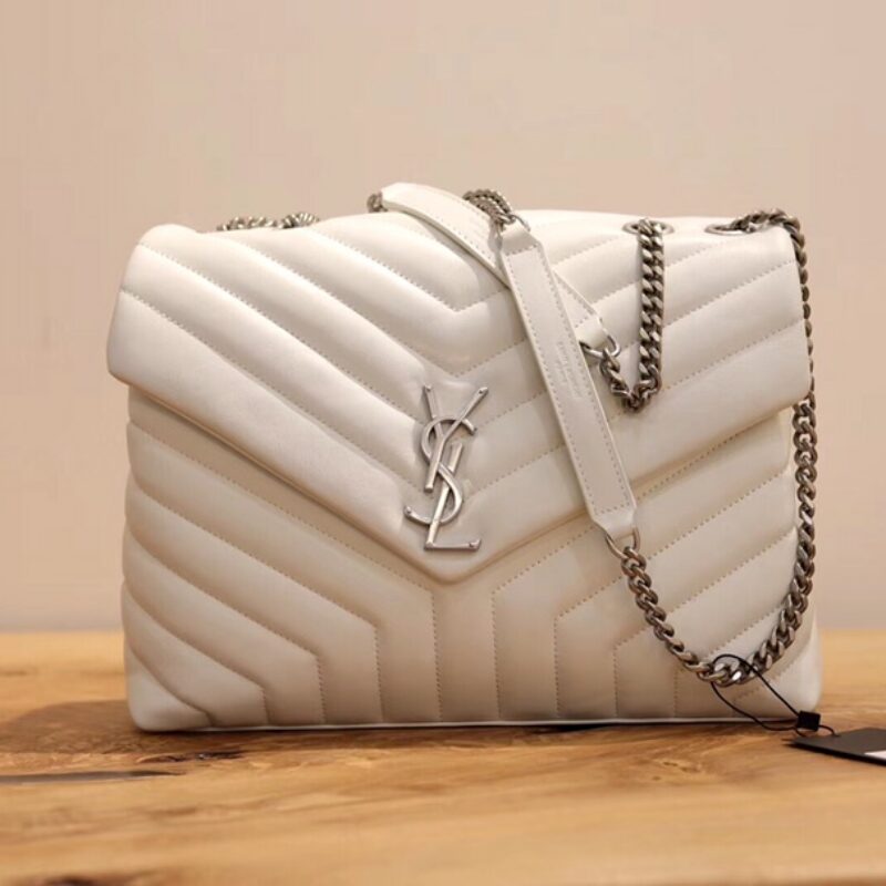 YSL 𝙇𝙤𝙪𝙇𝙤𝙪 𝙔形挎包 𝟯𝟮𝙘𝙢298915 灰白色