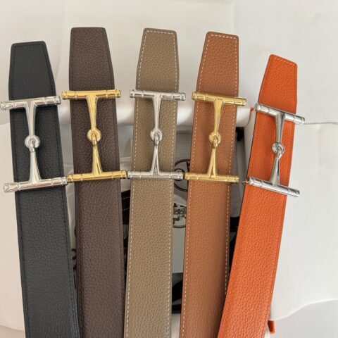 Hermes Togo皮双面皮腰带38毫米搭配精钢h焊点精品扣