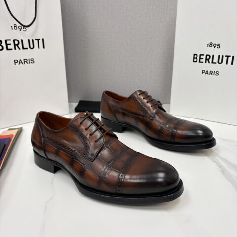 BERLUTI 新款男士手工擦色正装皮鞋