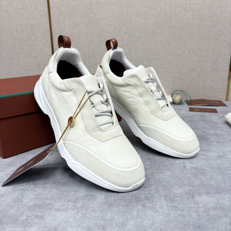 Loro Piana  Week End Walk 男士牛皮拼接反毛皮休闲运动鞋