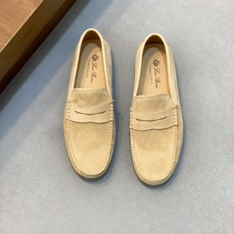 Loro Piana 男士新款绒面皮革豆豆鞋