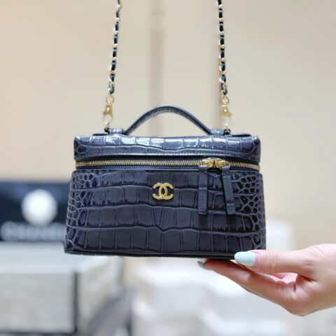 CHANEL  26A 鳄鱼纹LP饭盒包👜AP5346