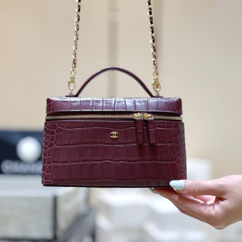 CHANEL  26A 鳄鱼纹LP饭盒包👜AP5195