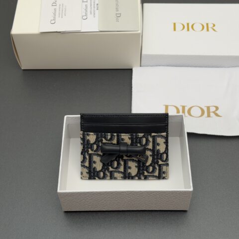 DIOR Promenade Freesia卡夹系列 型号：S2500 提花蓝/小牛皮