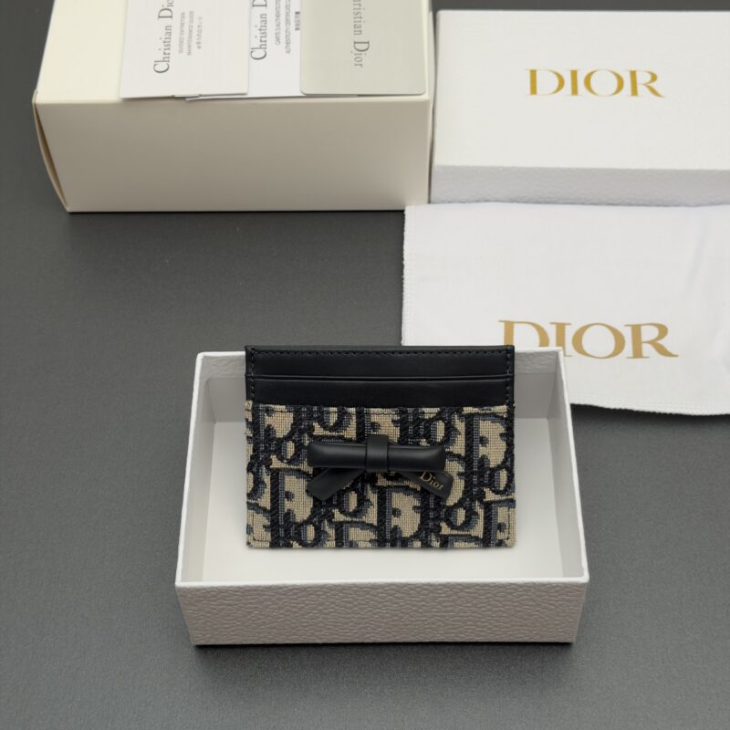 DIOR Promenade Freesia卡夹系列 型号：S2500 提花蓝/小牛皮