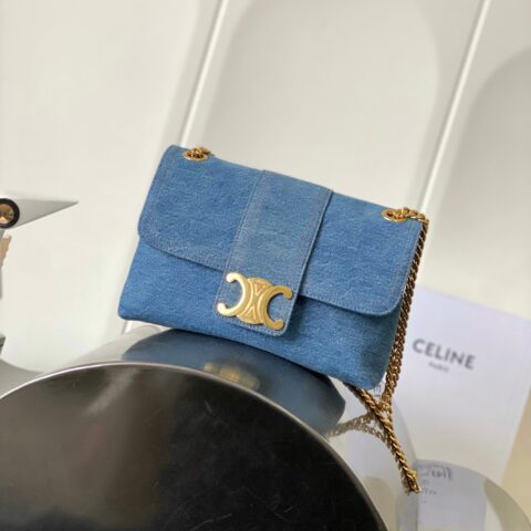 CELINE TEEN VICTOIRE小号标志丹宁牛仔手袋 编号：116593