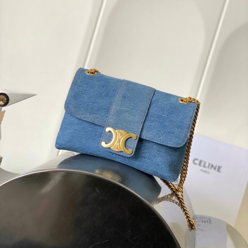 CELINE TEEN VICTOIRE小号标志丹宁牛仔手袋 编号:116593