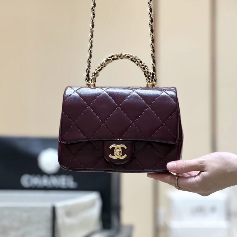 CHANEL 24B Mini Flap with Top Handle AS5032