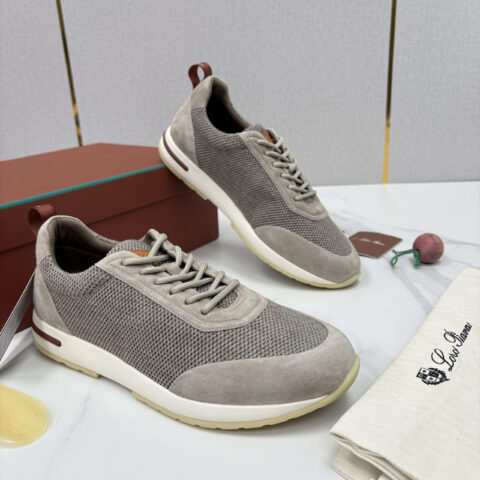 Loro Piana Week End Walk 男士科技网布拼接反毛皮休闲运动鞋