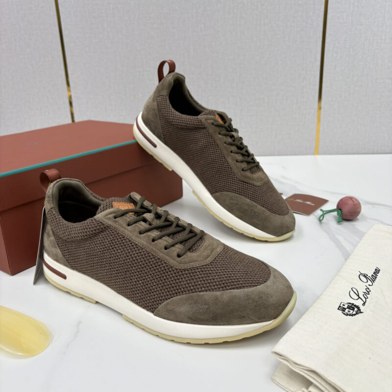 Loro Piana Week End Walk 男士科技网布拼接反毛皮休闲运动鞋